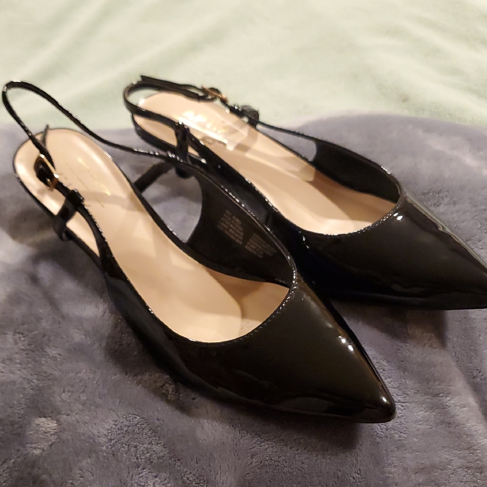 Apt. 9 Glossy Black Slingback Heels
